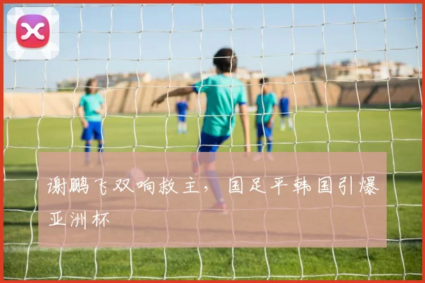 谢鹏飞双响救主，国足平韩国引爆亚洲杯
